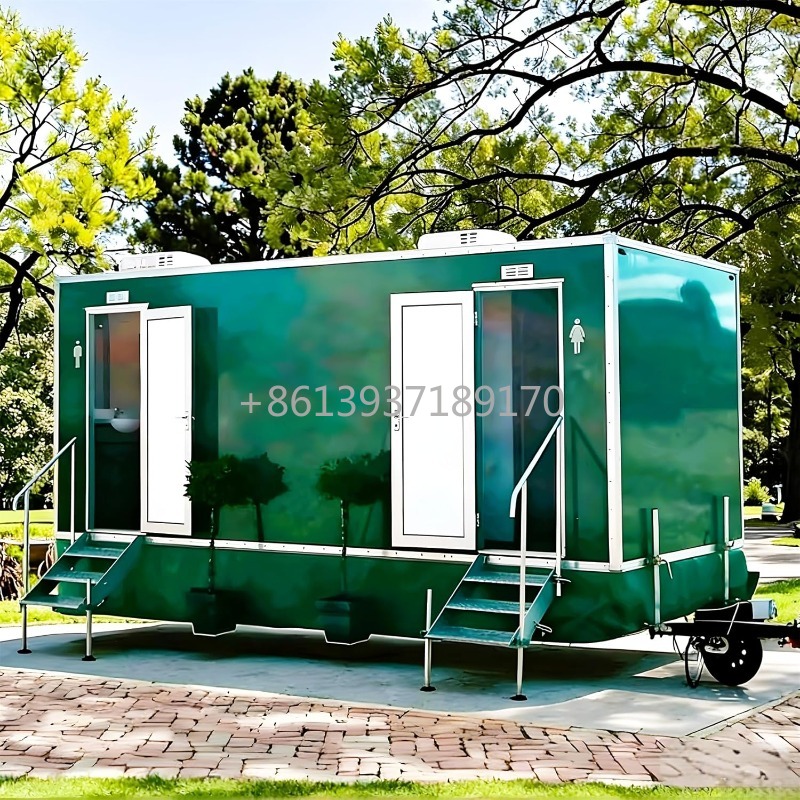 Portable Camp Toilet - مقطورة مرحاض متنقلة مع حوض ودش،