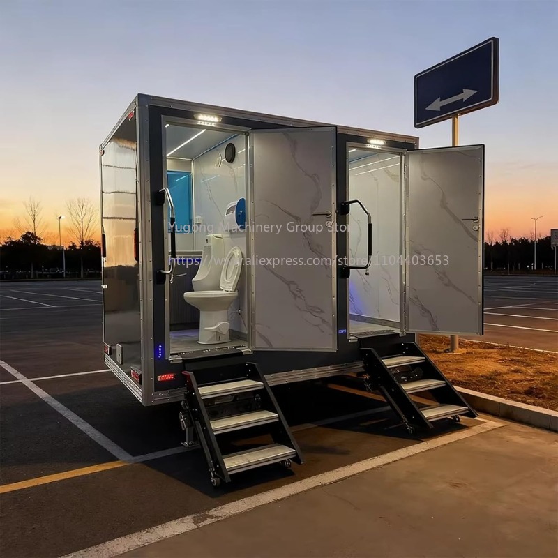 Portable Camp Toilet - مقطورة حمام متنقلة فاخرة للتخييم مع