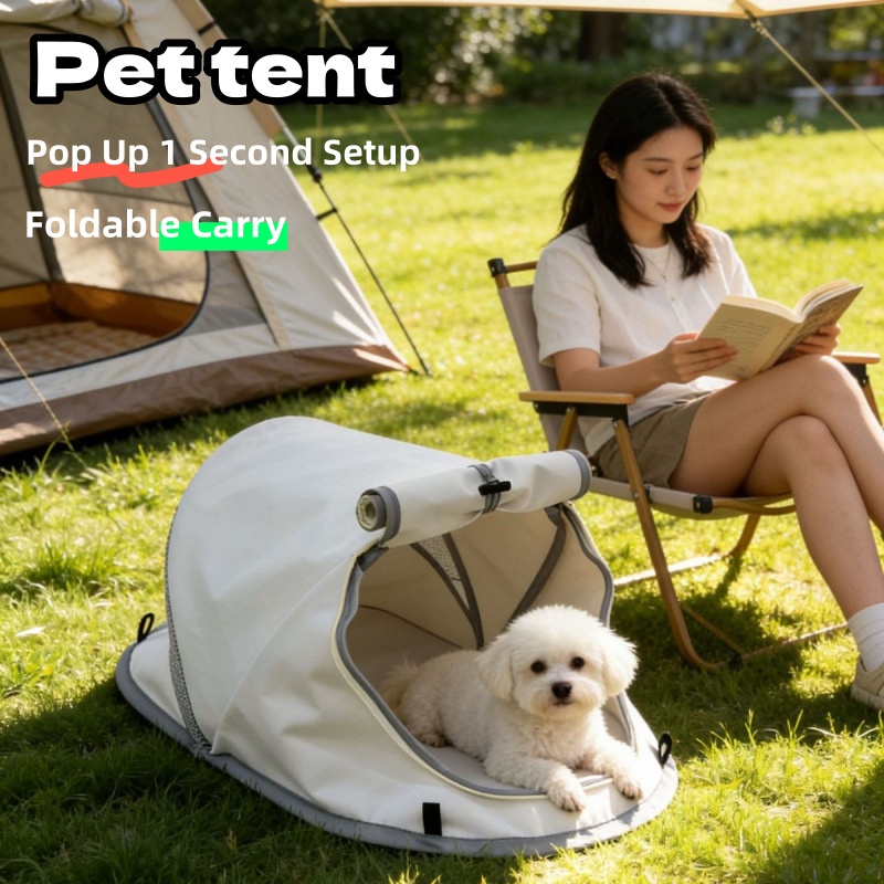 Outdoor Camping Dog Fence - خيمة كلاب محمولة قابلة للطي، مقاومة