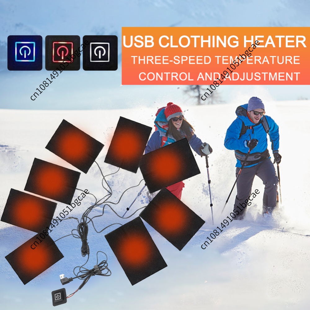 Outdoor Camping Jacket - وسادات تدفئة كهربائية USB بثلاثة مستويات،