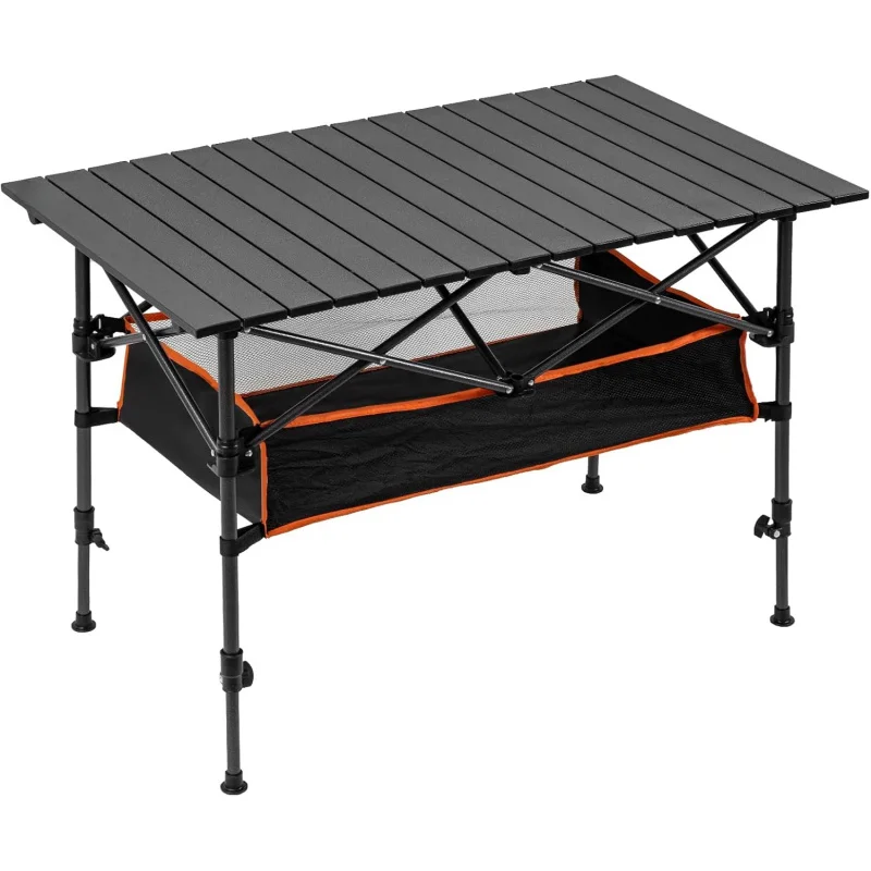 Outdoor Camping Table With Storage - طاولة تخييم مع سلة تخزين، طاولة