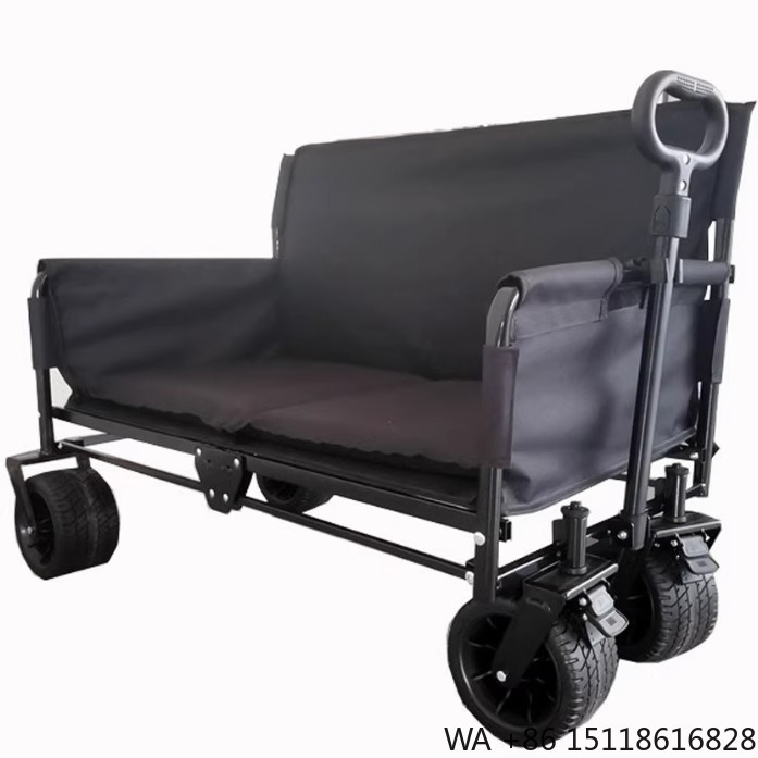 Outdoor Camping Furniture - عربة معدنية متعددة الوظائف بأربع عجلات