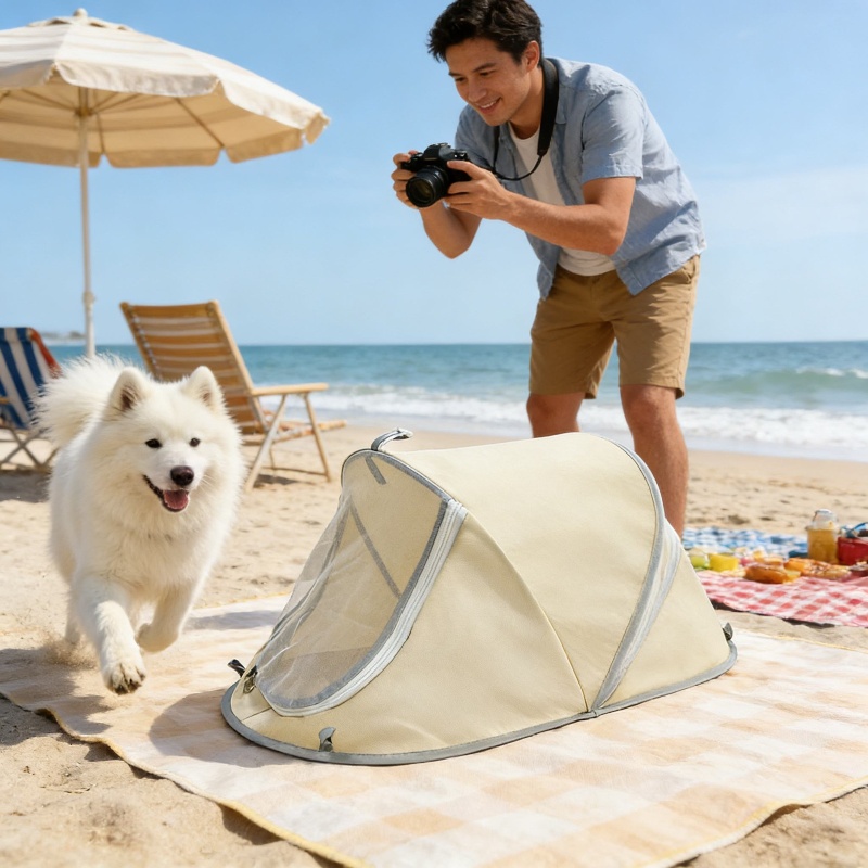 Outdoor Camping Dog Fence - خيمة كلاب محمولة جديدة قابلة للطي،