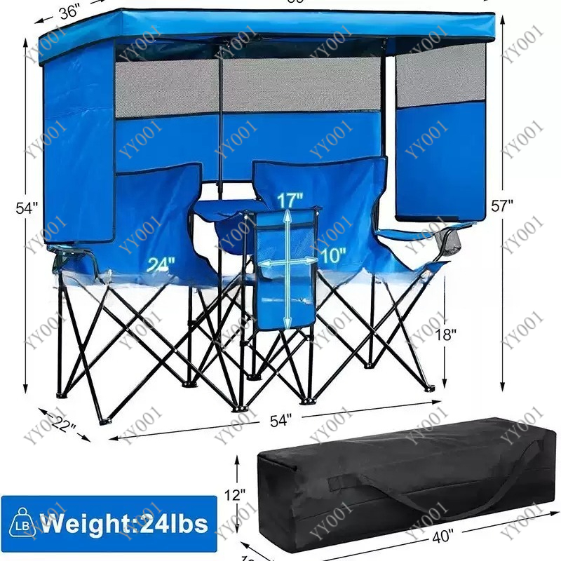 Outdoor Camping Folding Chairs - كرسي تخييم محمول قابل للطي مزدوج