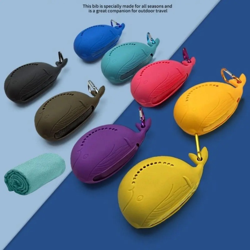 Camp Towel Microfiber - حافظة سيليكون محمولة ومنشفة خفيفة الوزن