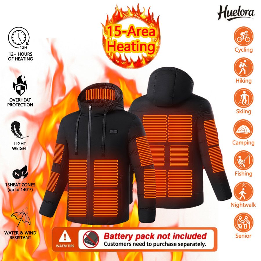 Outdoor Camping Jacket - Huelora 11 منطقة سترة ساخنة الرجال