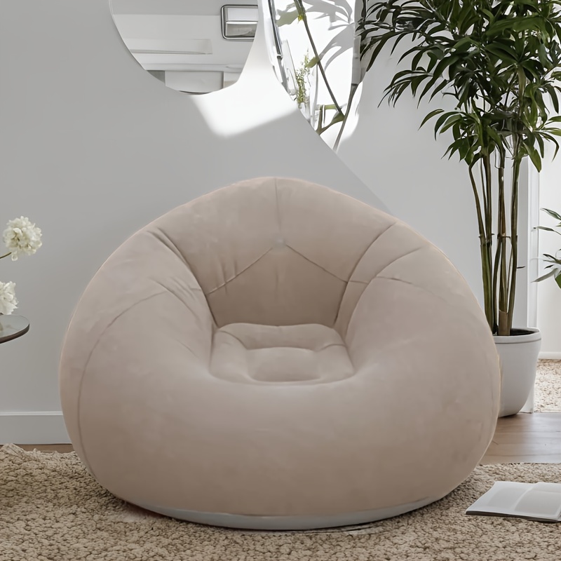 Outdoor Camping Lounge Chairs - Flocked PVC Inflatable Sofa Chair -