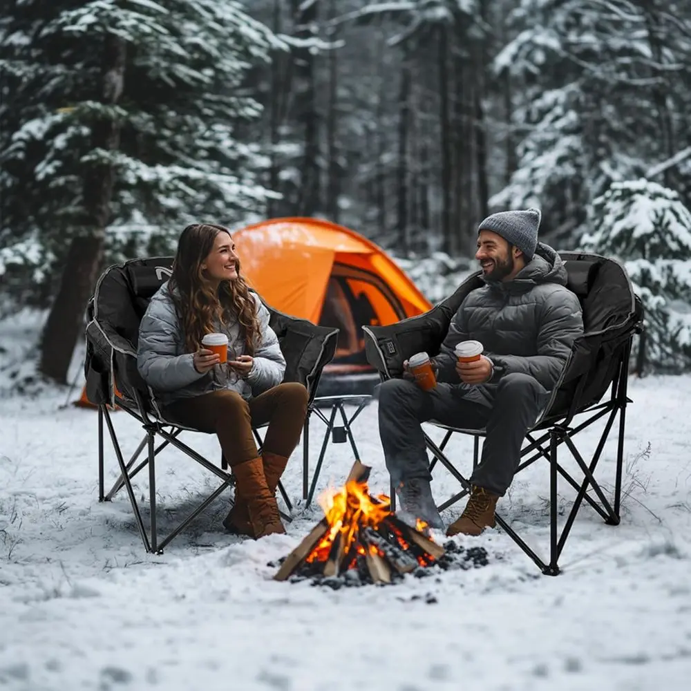 كرسي استرخاء محمول مدفأ للاستخ - مراجعة Outdoor Camping Lounge Chairs وسعره