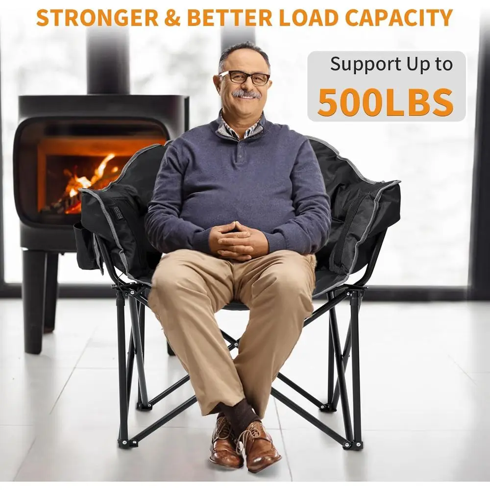 كرسي استرخاء محمول مدفأ للاستخ - مراجعة Outdoor Camping Lounge Chairs وسعره