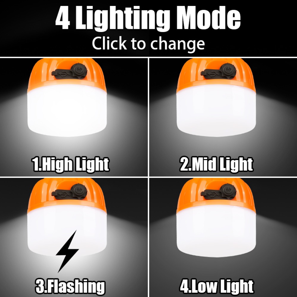 مصباح تخييم محمول صغير مع 4 أو - مراجعة Outdoor Camping Lighting وسعره
