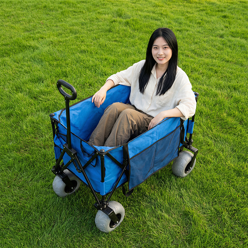 عربة شاطئ معدنية قابلة للطي مع - مراجعة Outdoor Camping Furniture وسعره