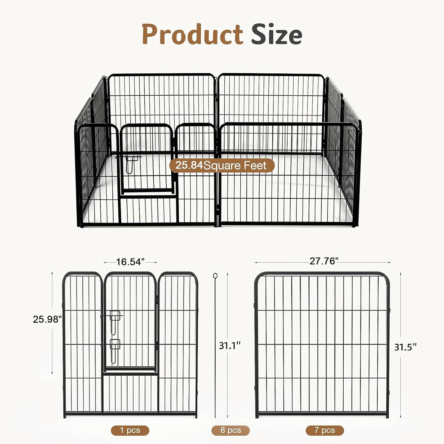 حظيرة معدنية للكلاب مقاس 32 بو - مراجعة Outdoor Camping Dog Fence وسعره