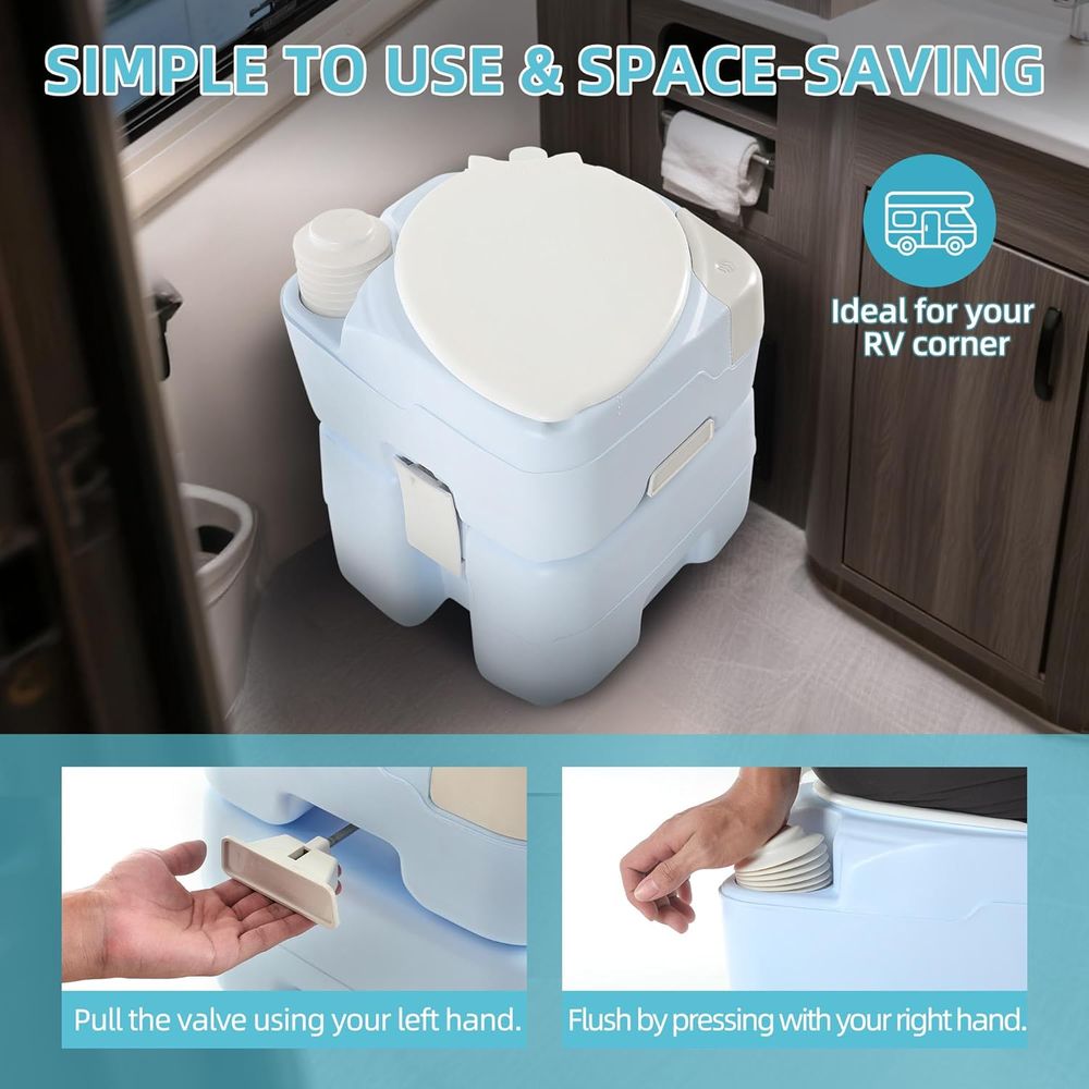 مرحاض محمول من YITAMOTOR سعة 5 - مراجعة Portable Camp Toilet وسعره