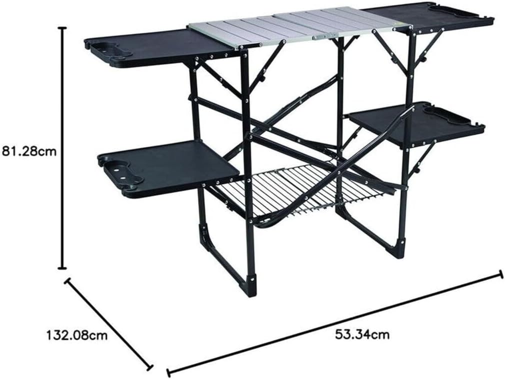 طاولة مطبخ محمولة قابلة للطي م - مراجعة Outdoor Camping Table With Storage وسعره