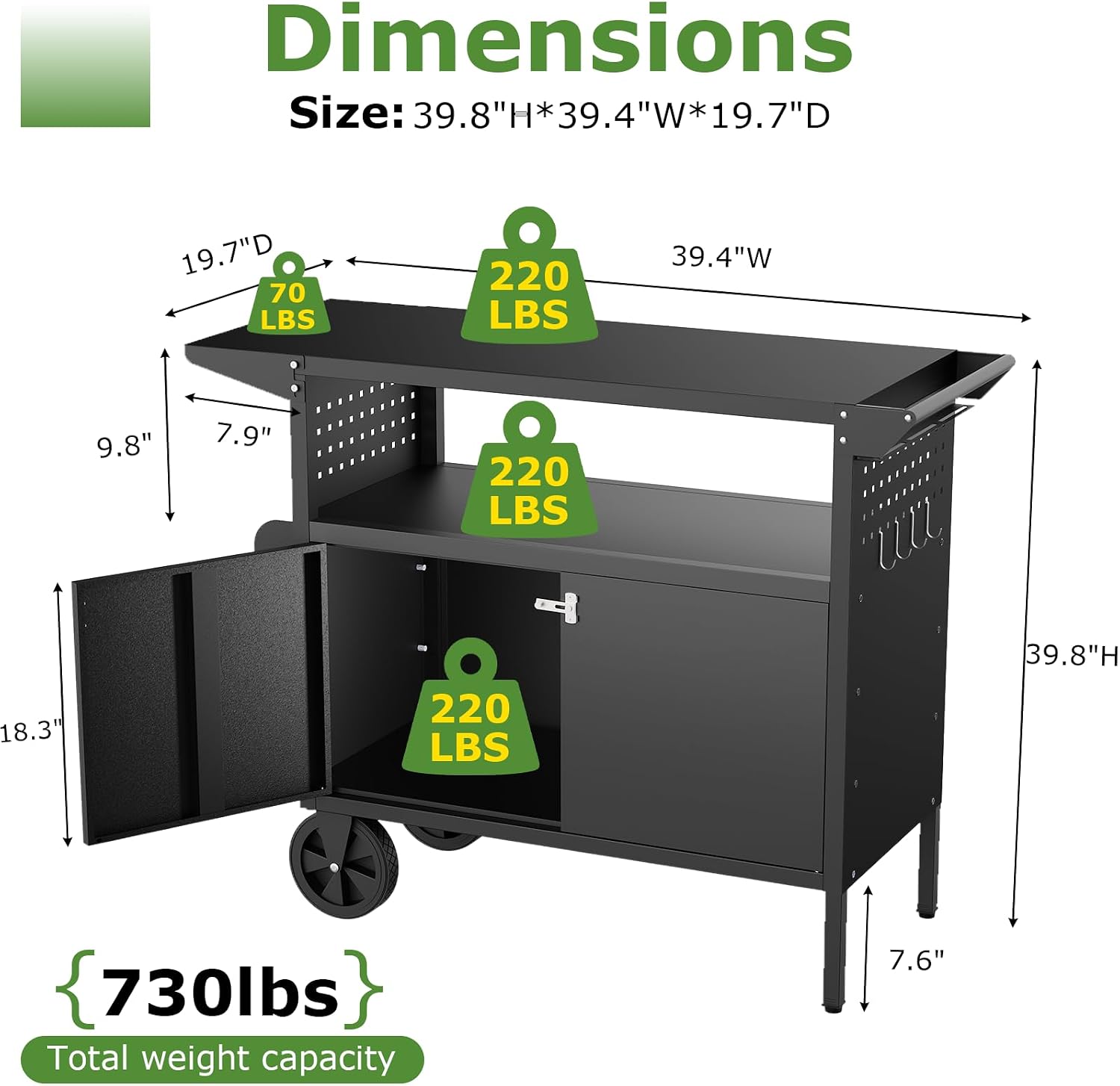 عربة شواء خارجية مع طاولة تخزي - مراجعة Outdoor Camping Table With Storage وسعره