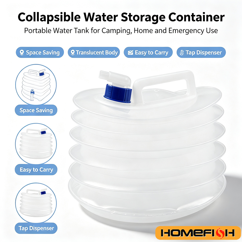 دلو ماء قابل للطي محمول سعة 5/ - مراجعة Outdoor Camping Water Tank وسعره