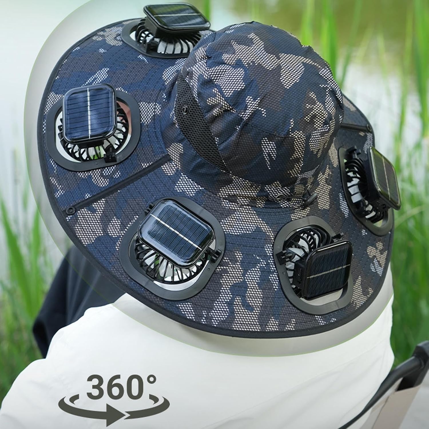 قبعة شمسية مزودة بـ 6 مراوح تع - مراجعة Outdoor Camping Hat وسعره