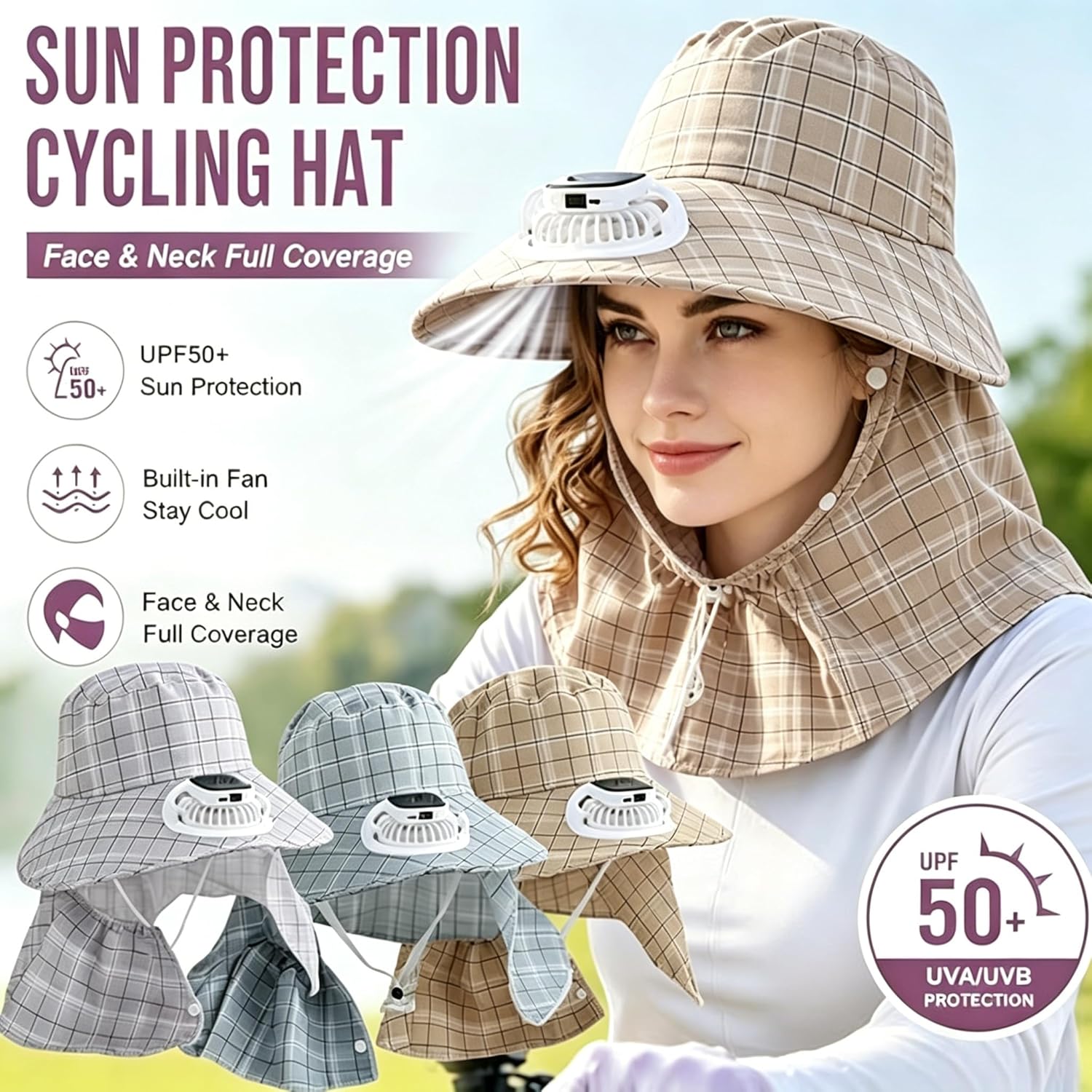 قبعة بمروحة تعمل بالطاقة الشمس - مراجعة Outdoor Camping Hat وسعره