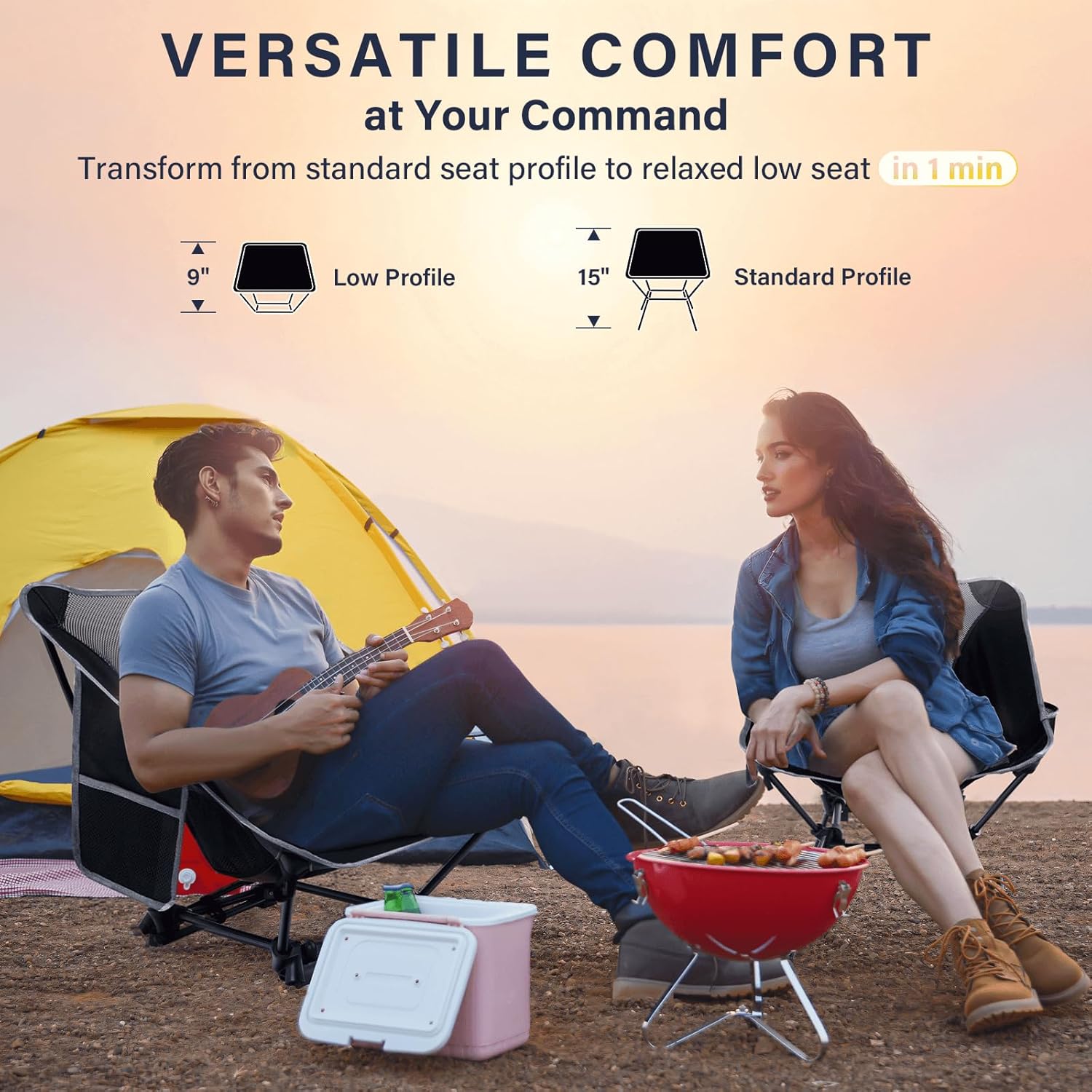 كرسي تخييم خفيف الوزن، كرسي تخ - مراجعة Outdoor Camping Furniture وسعره
