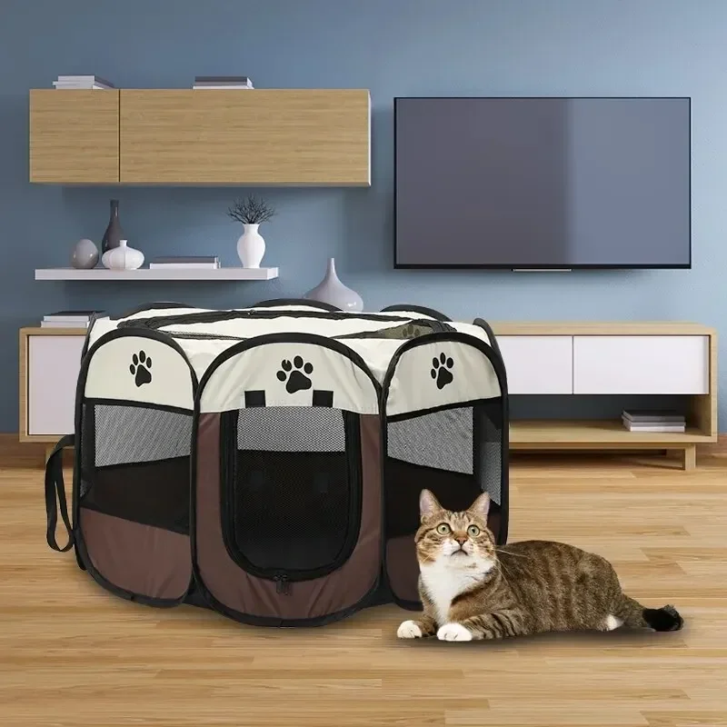المحمولة طوي خيمة للحيوانات ال - مراجعة Outdoor Camping Dog Fence وسعره