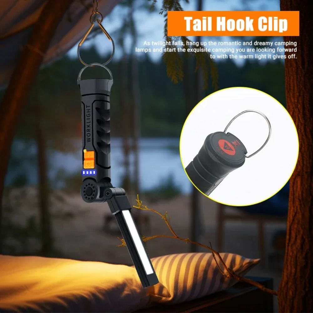 مصباح يدوي COB LED محمول USB ق - مراجعة Outdoor Camping Lighting وسعره