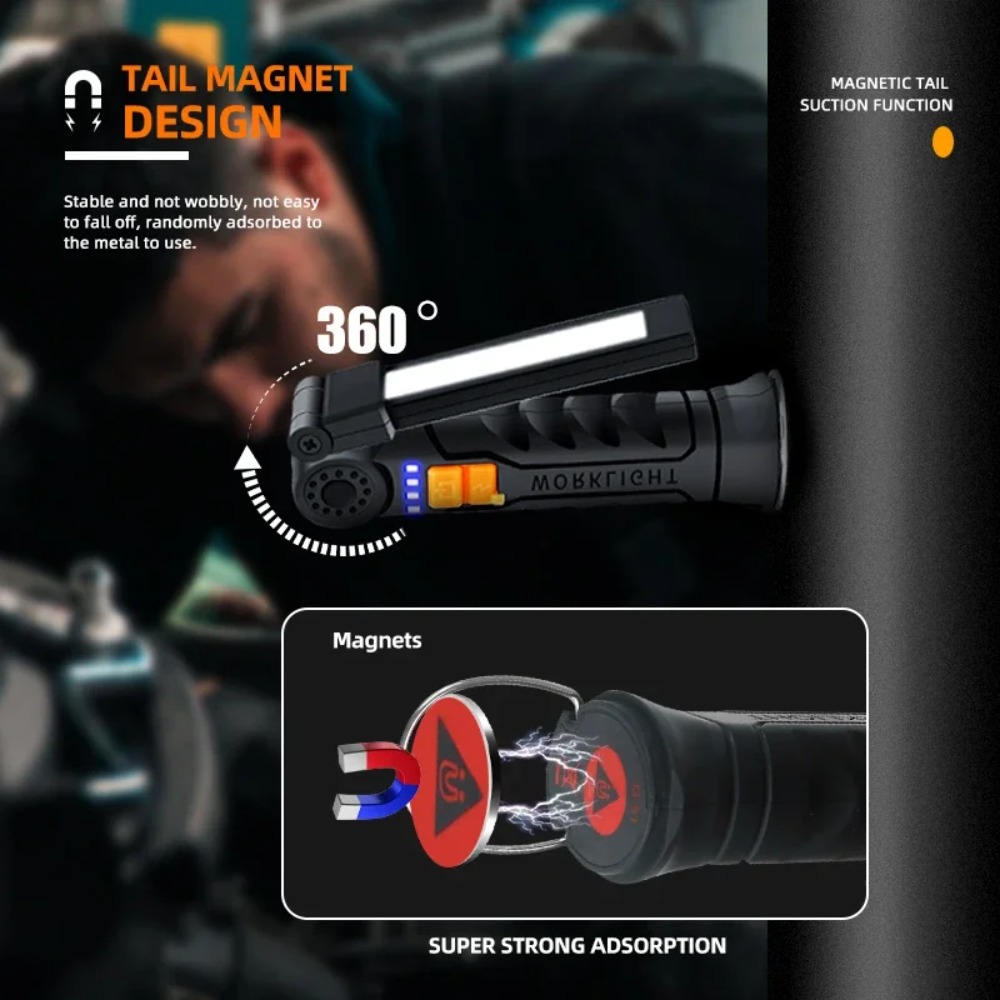 مصباح يدوي COB LED محمول USB ق - مراجعة Outdoor Camping Lighting وسعره