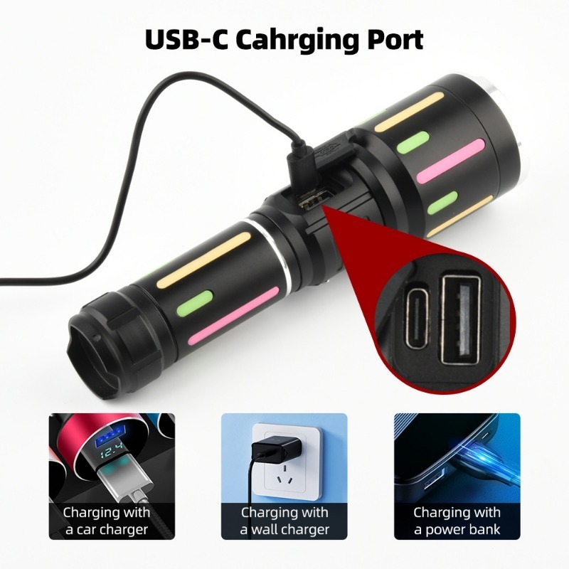 مصباح يدوي فلورسنت أبيض عالي ا - مراجعة Outdoor Camping Lighting وسعره