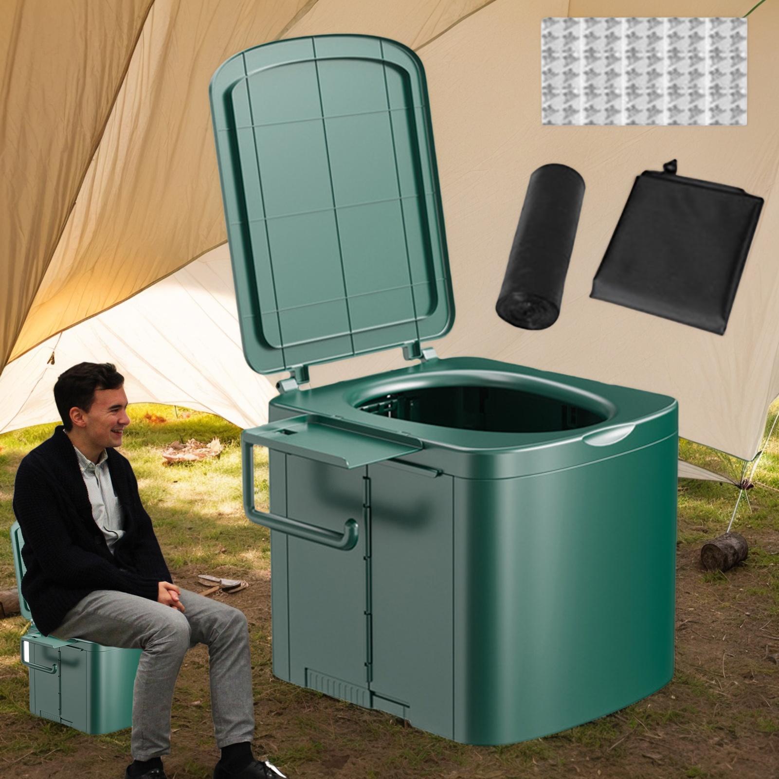 مرحاض محمول للتخييم، مقبض مريح - مراجعة Portable Camp Toilet وسعره