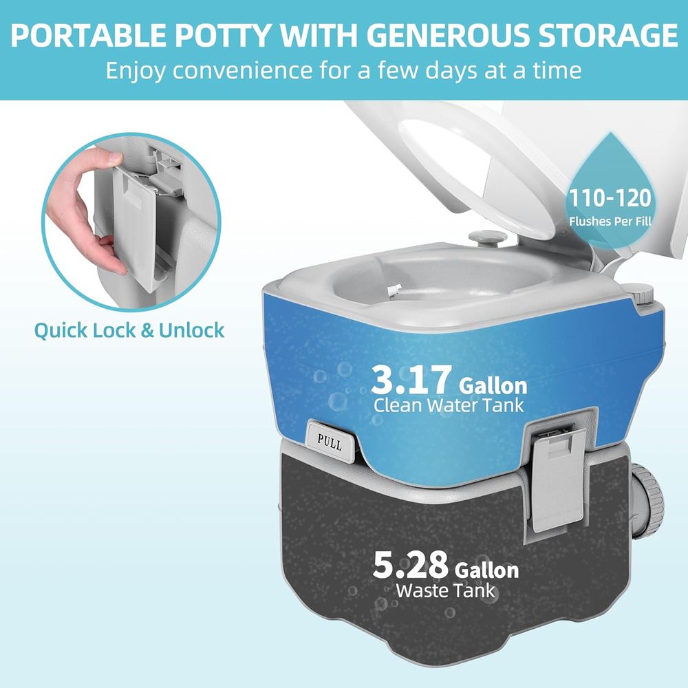 مرحاض محمول للتخييم من YITAMOT - مراجعة Portable Camp Toilet وسعره