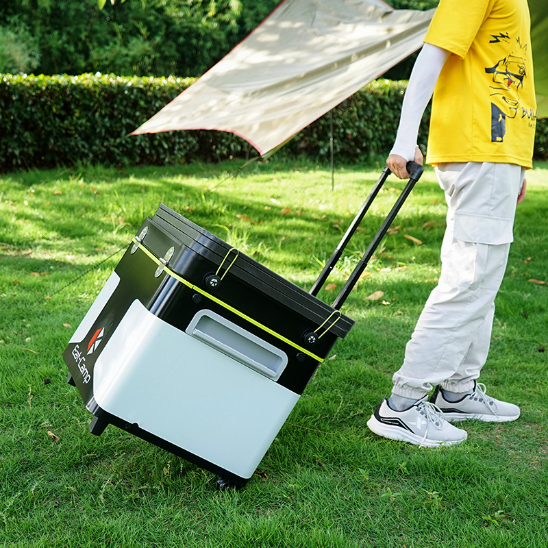 طاولة مطبخ متنقلة للتخييم، محط - مراجعة Outdoor Camping Table With Storage وسعره