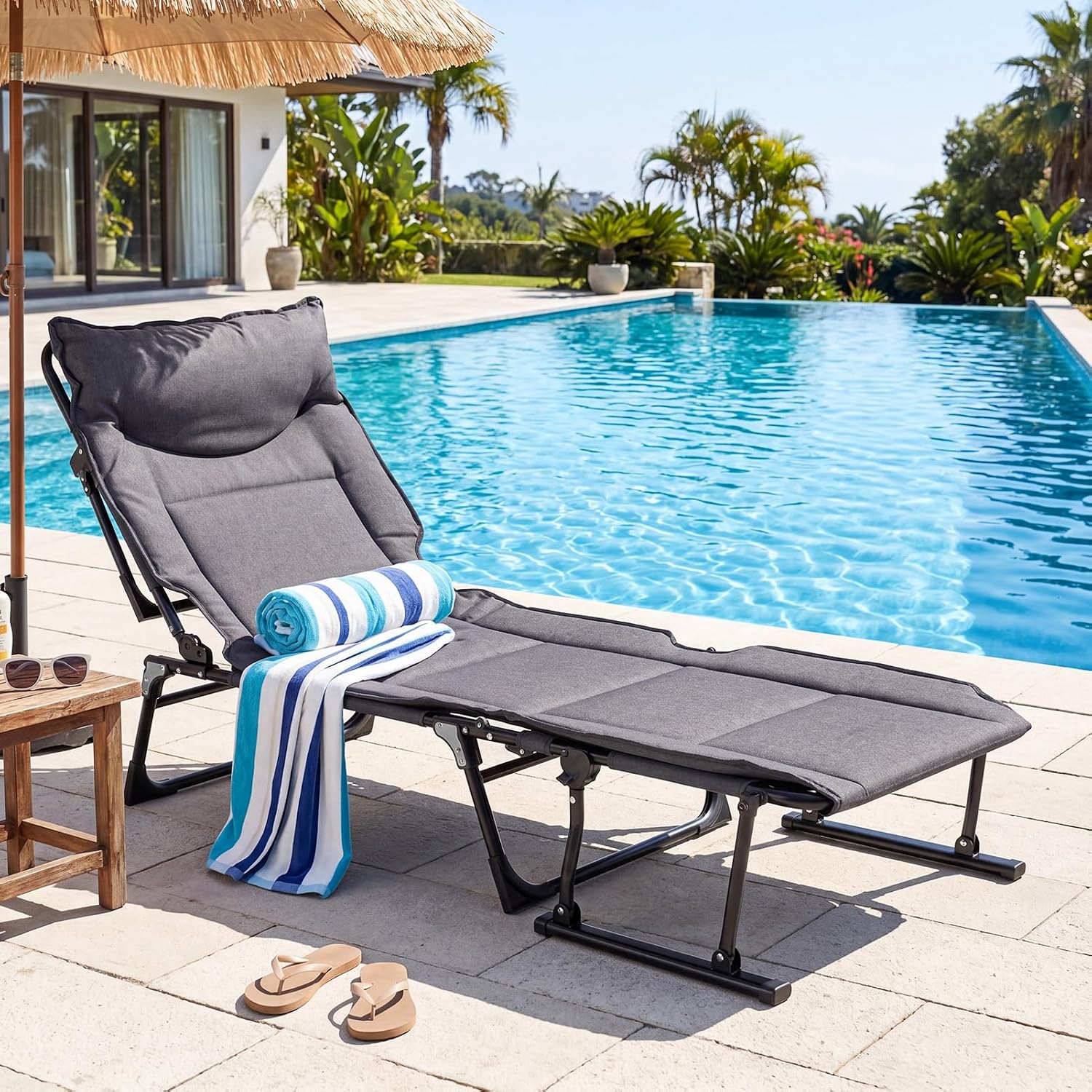مجموعة كراسي استرخاء قابلة للط - مراجعة Outdoor Camping Lounge Chairs وسعره