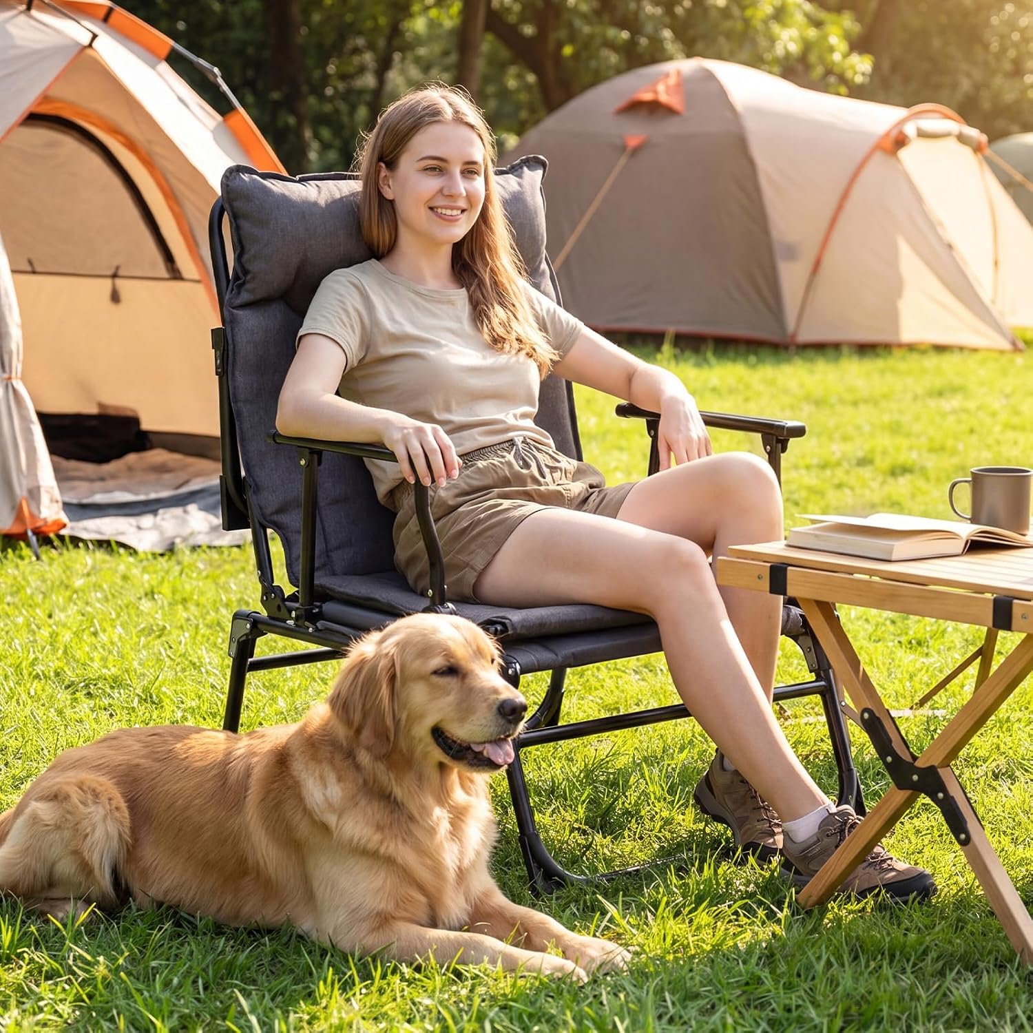 مجموعة كراسي استرخاء قابلة للط - مراجعة Outdoor Camping Lounge Chairs وسعره