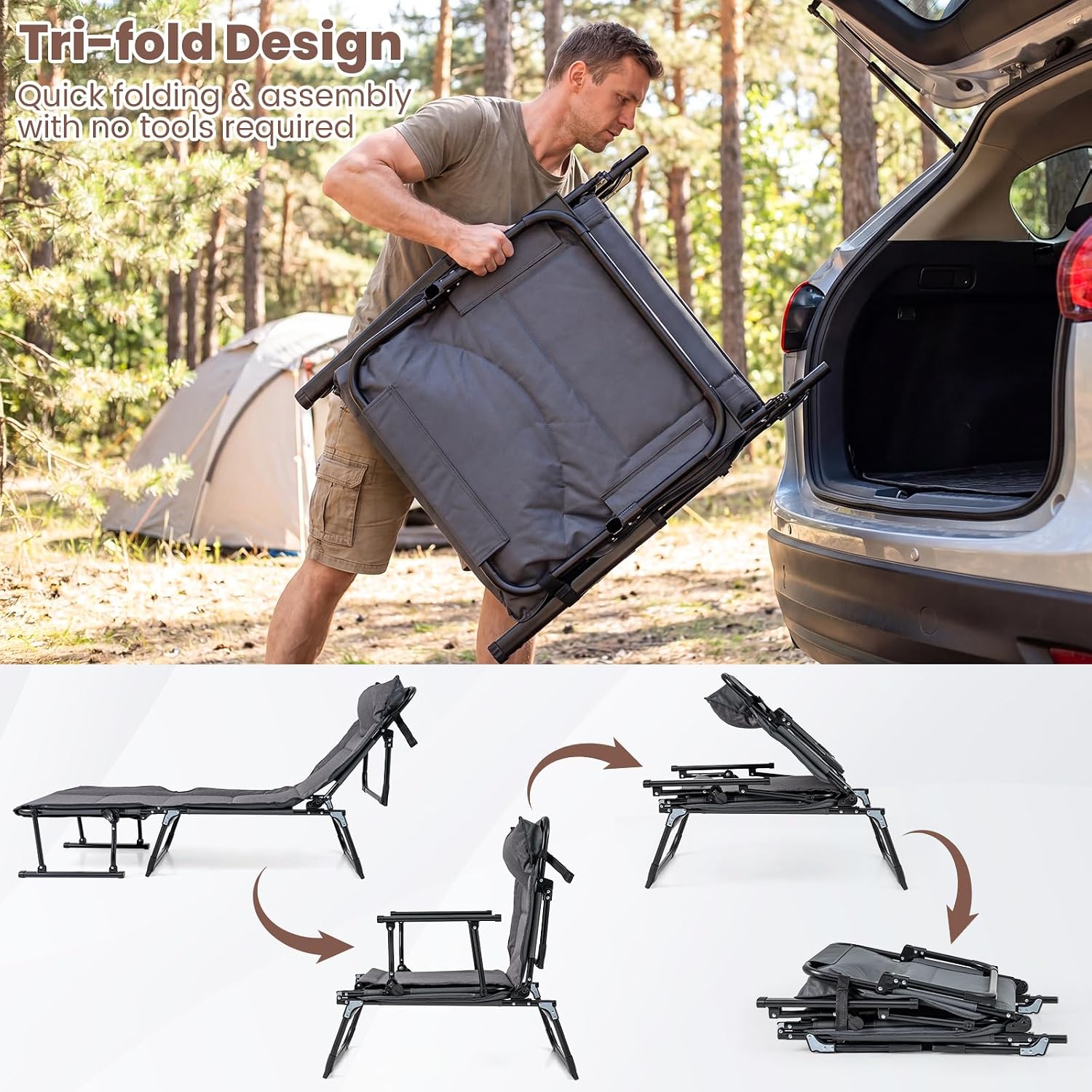 مجموعة كراسي استرخاء قابلة للط - مراجعة Outdoor Camping Lounge Chairs وسعره