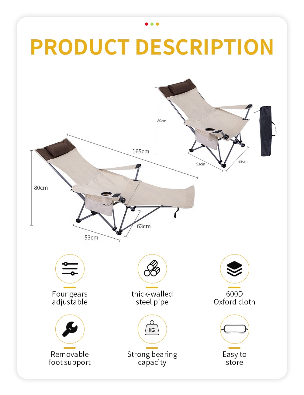 كرسي محمول قابل للطي والاستلقا - مراجعة Outdoor Camping Furniture وسعره