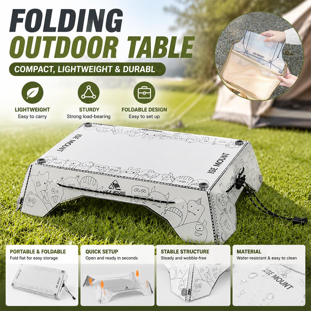 طاولة تخييم محمولة متعددة الطي - مراجعة Outdoor Camping Table With Storage وسعره