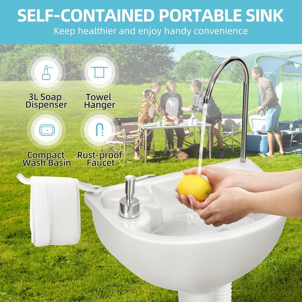 حوض محمول سعة 17 لتر لغسل اليد - مراجعة Portable Camp Toilet وسعره