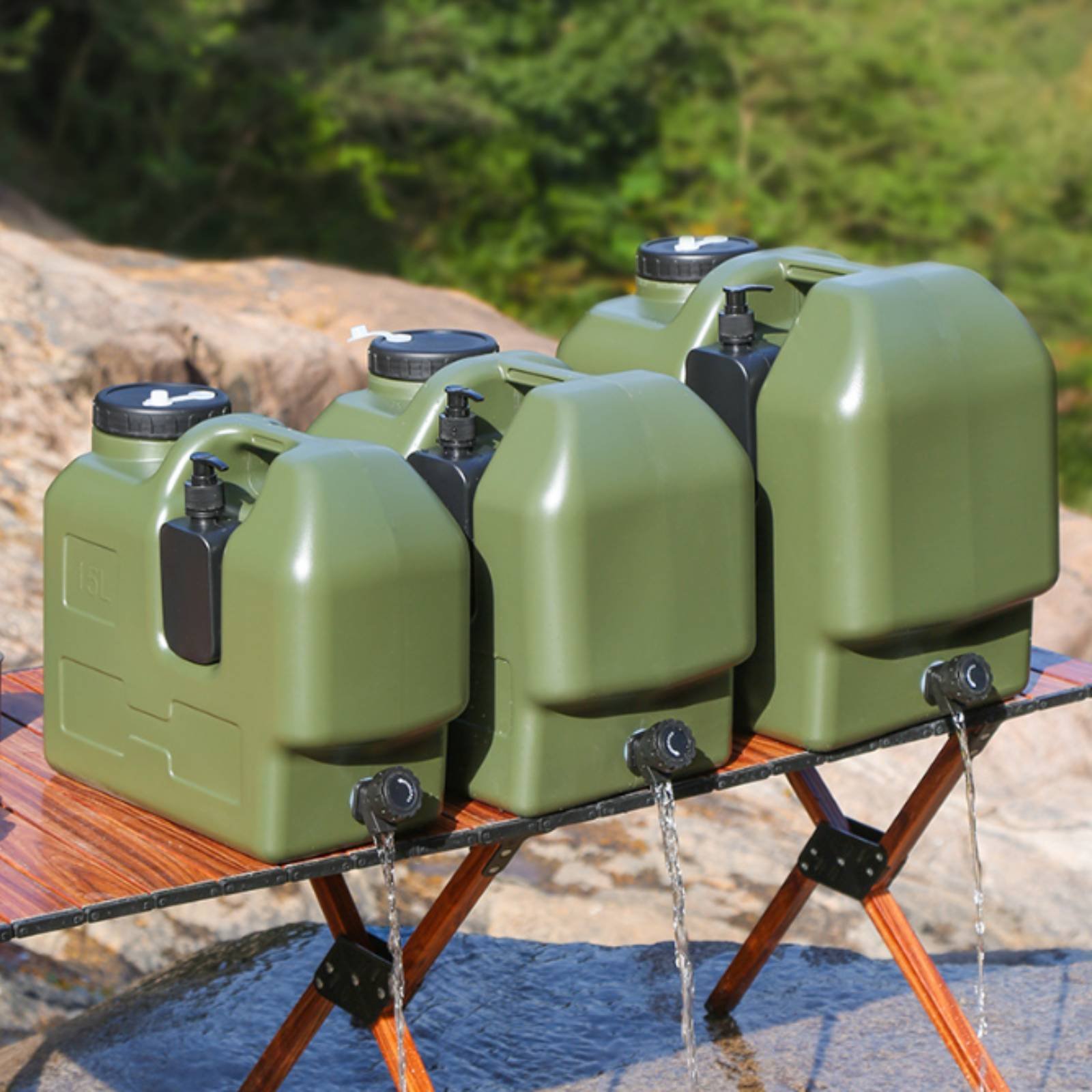 حاوية مياه مع صنبور، مصنوعة من - مراجعة Outdoor Camping Food وسعره