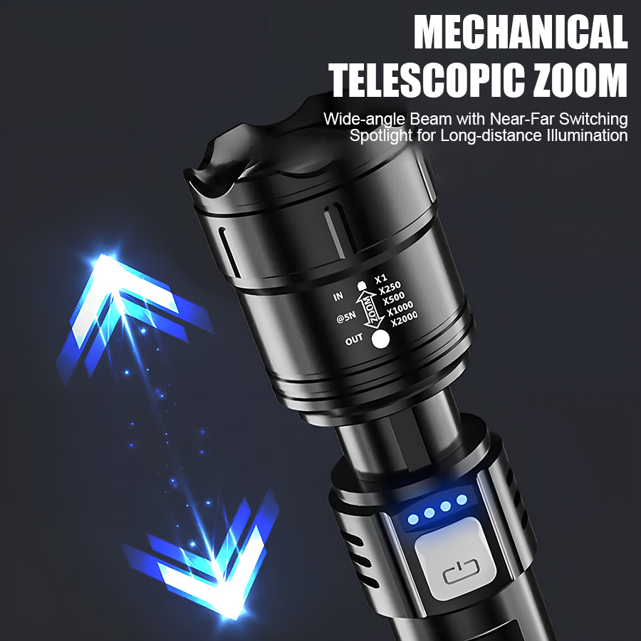مصباح يدوي LED عالي القوة P50  - مراجعة Outdoor Camping Lighting وسعره