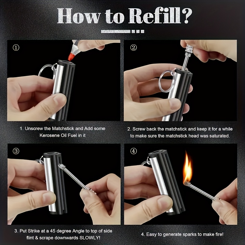 1-5 عبوات من ولاعة المطابقة، و - مراجعة Fire Starter Flint وسعره