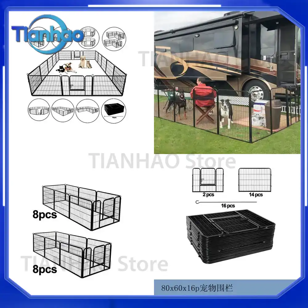 سياج لعب للحيوانات الأليفة للك - مراجعة Outdoor Camping Dog Fence وسعره