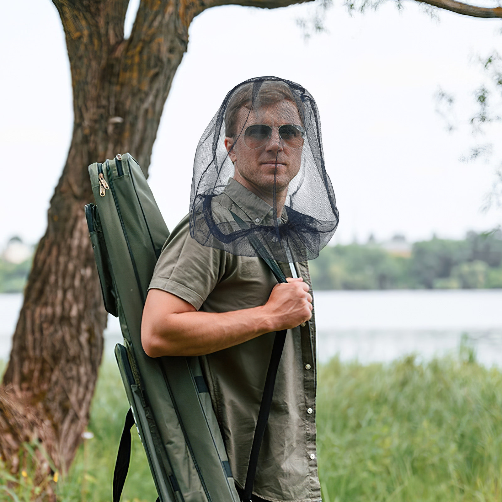 قطعتان من شبكة الرأس الخارجية  - مراجعة Outdoor Camping Hat وسعره