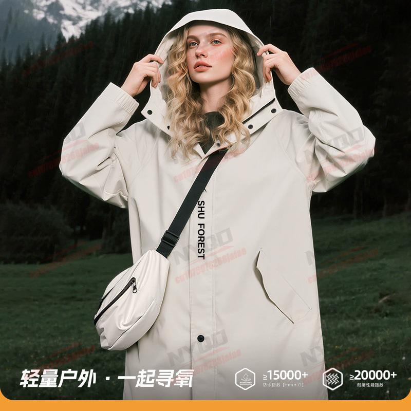 معطف مطر طويل للنساء مقاوم للر - مراجعة Outdoor Camping Jacket وسعره