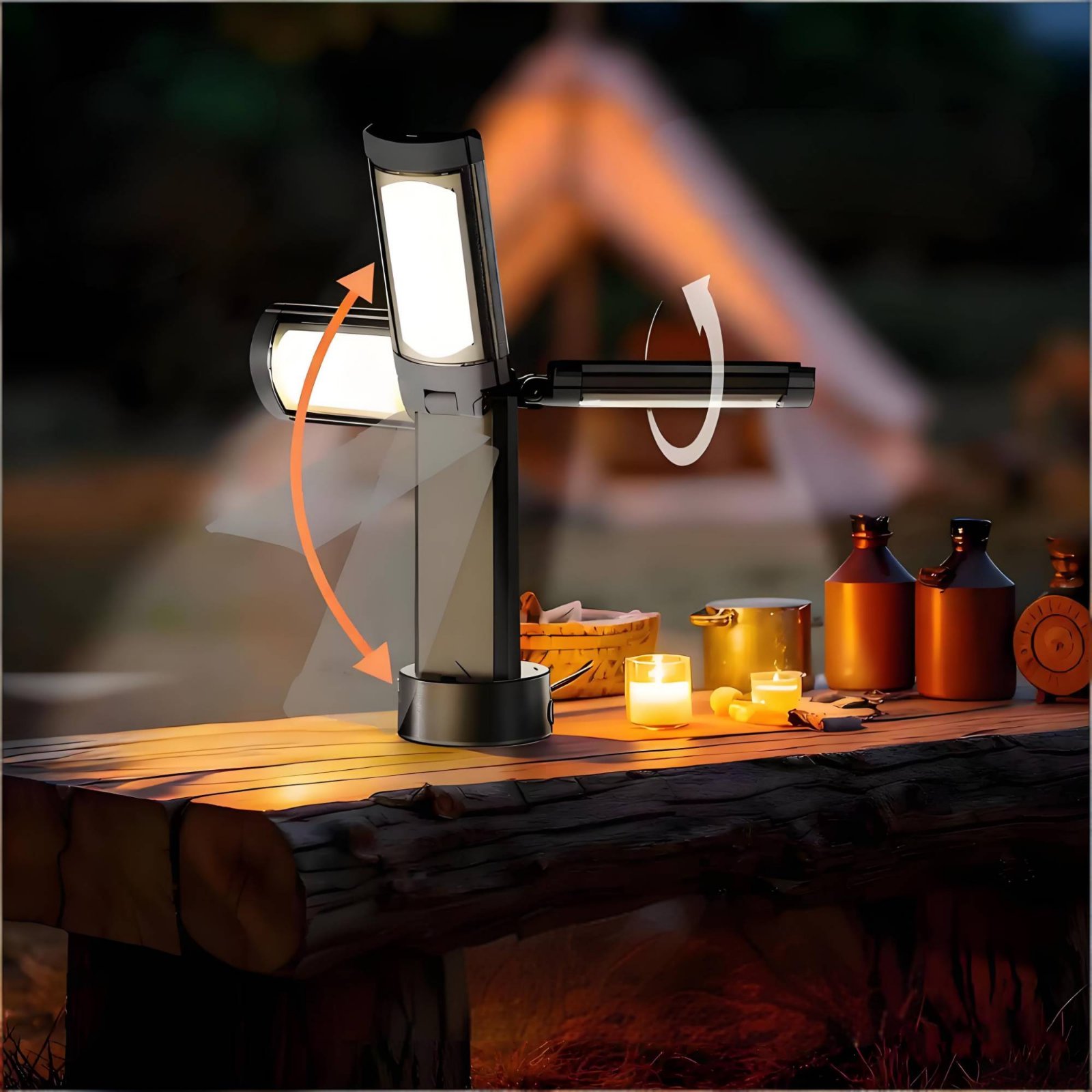 مصباح خيمة تلسكوبي قابل للتعدي - مراجعة Outdoor Camping Lighting وسعره