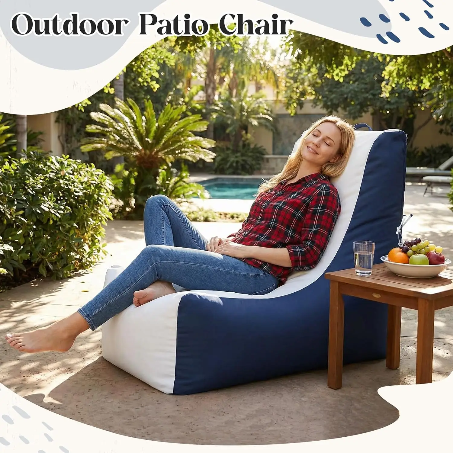 كرسي بين باج بحري مقاوم للماء  - مراجعة Outdoor Camping Lounge Chairs وسعره