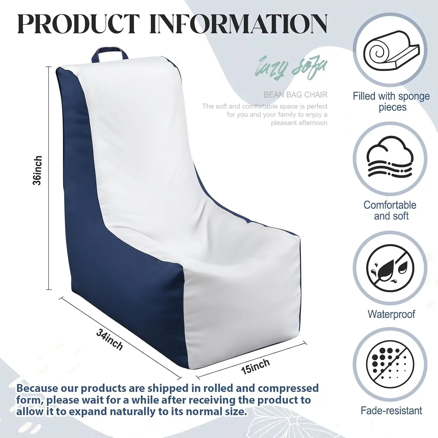 كرسي بين باج بحري مقاوم للماء  - مراجعة Outdoor Camping Lounge Chairs وسعره