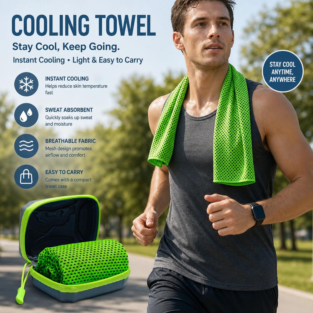 منشفة تبريد رياضية مع صندوق تخ - مراجعة Camp Towel Microfiber وسعره