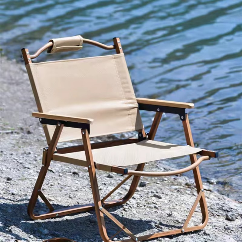 كرسي تخييم محمول قابل للطي عال - مراجعة Outdoor Camping Folding Chairs وسعره