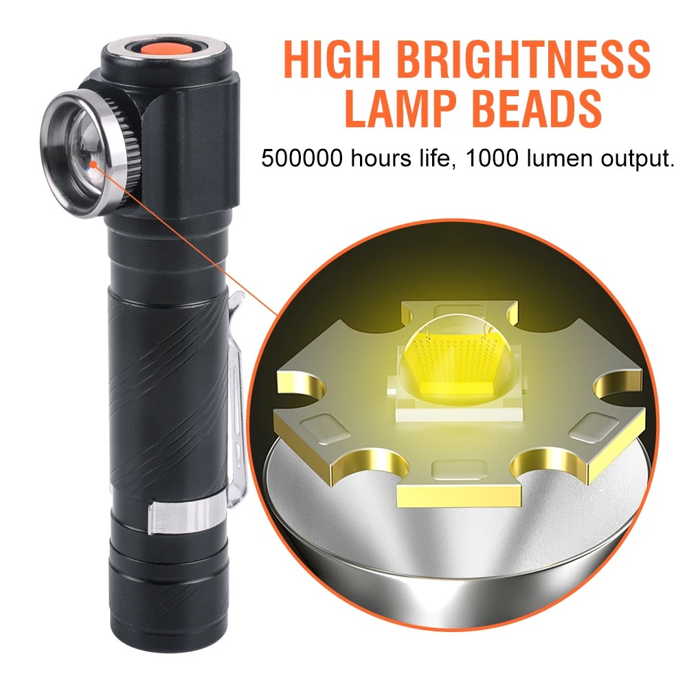 مصباح LED فائق السطوع 90 °   م - مراجعة Headlamp وسعره
