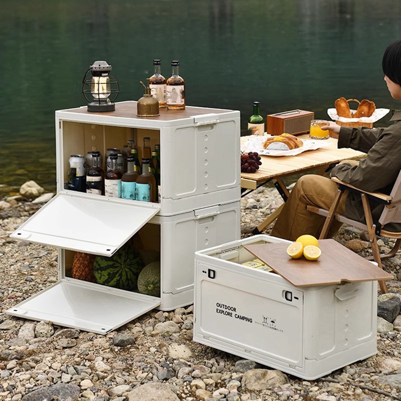 صندوق تخزين طاولة سياحية قابل  - مراجعة Outdoor Camping Table With Storage وسعره