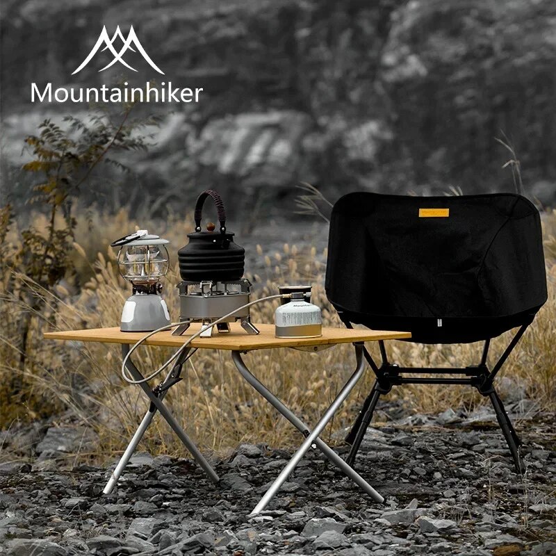 MOUNTAINHIKER-طاولة خيزران للت - مراجعة Outdoor Camping Table With Storage وسعره